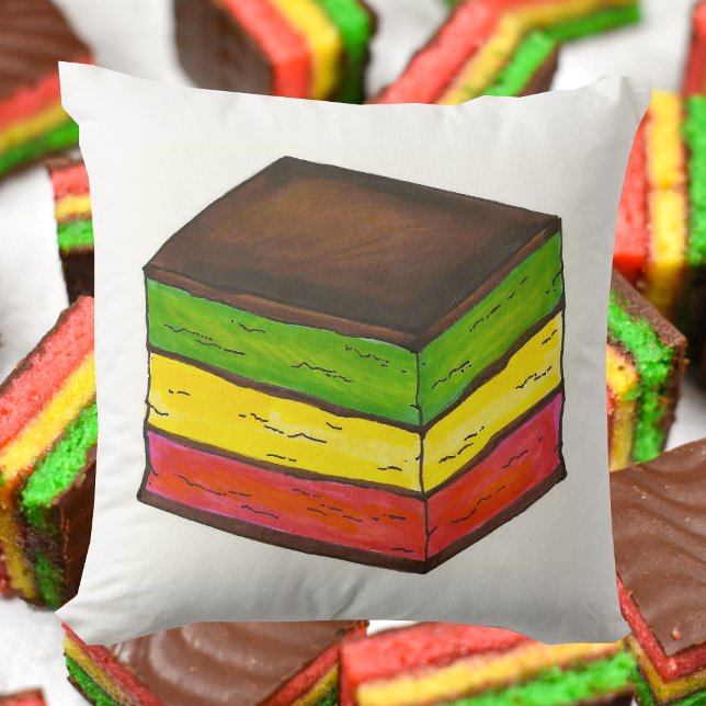 Coussin Drapeau italien Tricolore sept couches Cookie arc- (Italian Rainbow Cookie Pillow)