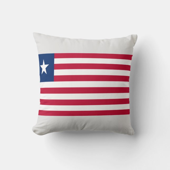 Coussin Drapeau libérien (Libéria) (Recto)