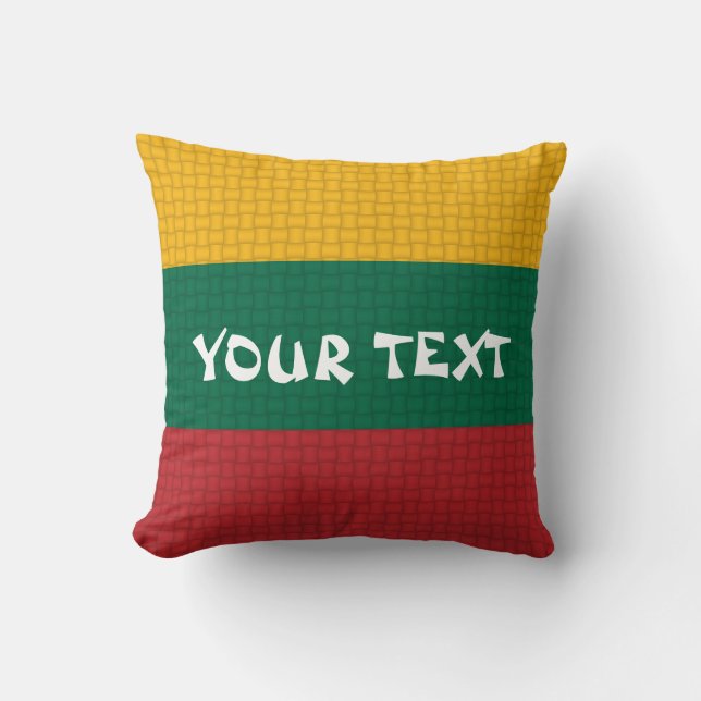 Coussin Drapeau lithuanien de la Lithuanie : AJOUTEZ LE (Recto)