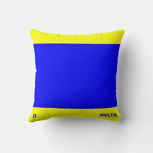 Coussin Drapeau maritime D — Delta (Verso)