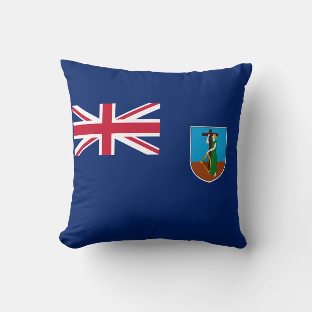 Coussin Drapeau Montserrat (Recto)