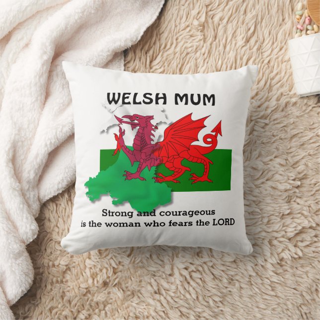 Coussin Drapeau MUM WELSH (Couverture)