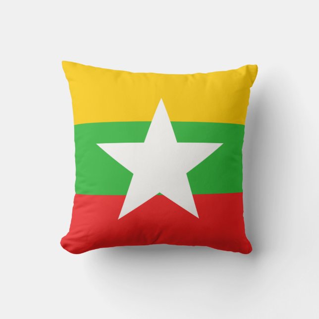 Coussin drapeau Myanmar x drapeau (Recto)
