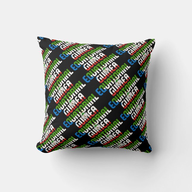 Coussin Drapeau national de la Guinée équatoriale (Recto)