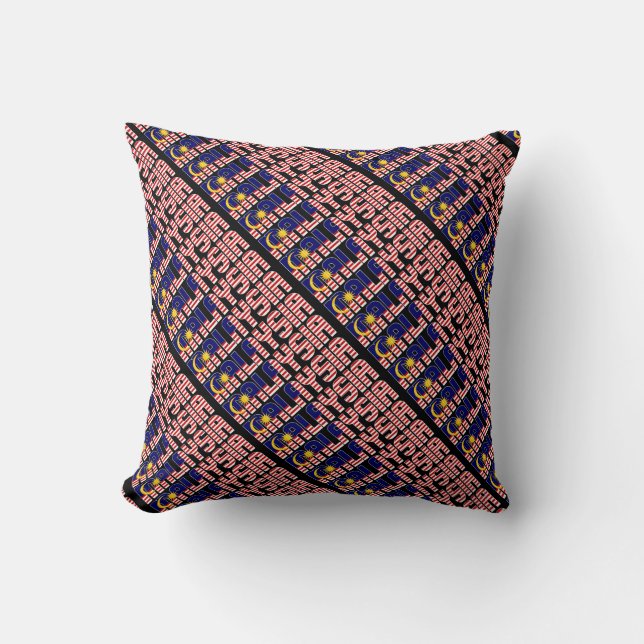 Coussin Drapeau national de Malaisie magnifique (Recto)