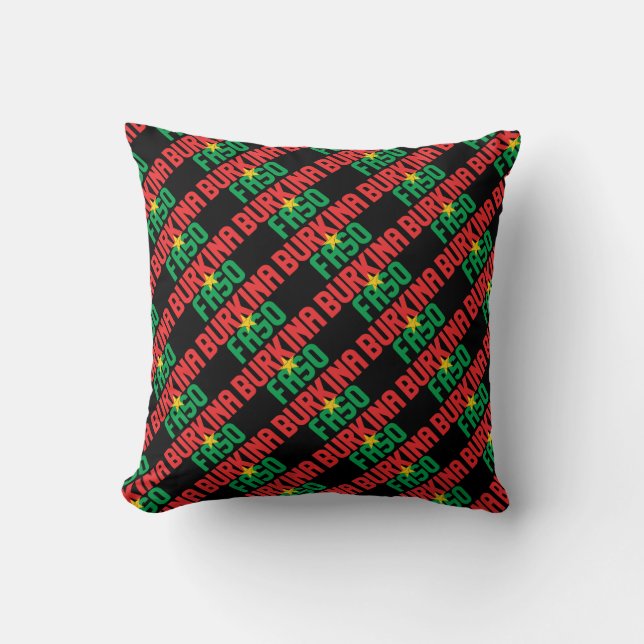 Coussin Drapeau national du Burkina Faso (Recto)