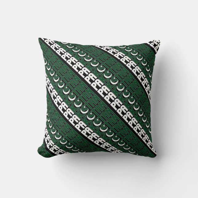 Coussin Drapeau national du Pakistan magnifique (Recto)