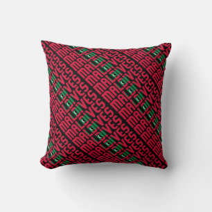 Coussin Drapeau national magnifique des Maldives
