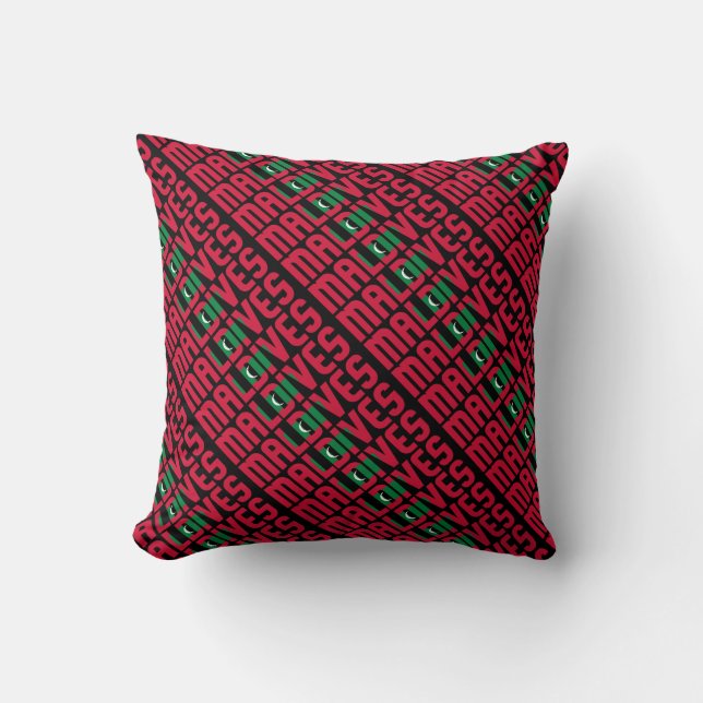 Coussin Drapeau national magnifique des Maldives (Recto)