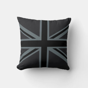 Coussin Drapeau noir Union Jack UK Design