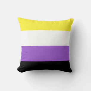 Coussin Drapeau non binaire 16 x 16
