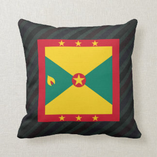 Coussin Drapeau officiel du Grenada sur des rayures