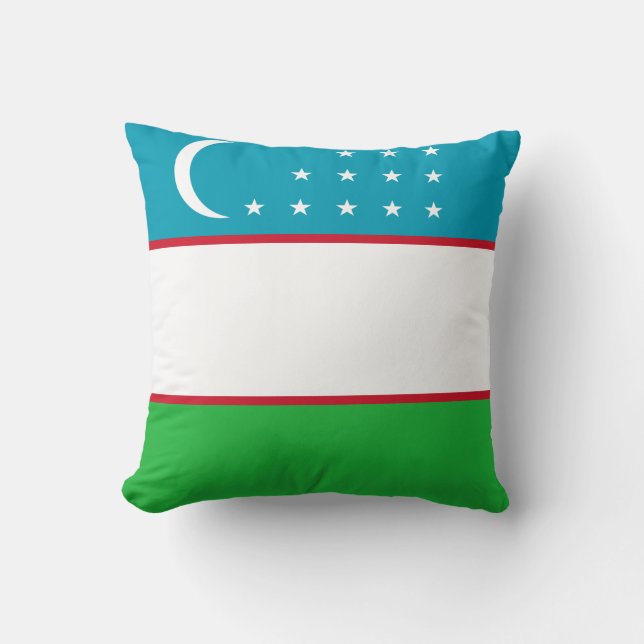 Coussin Drapeau Ouzbékistan (Recto)