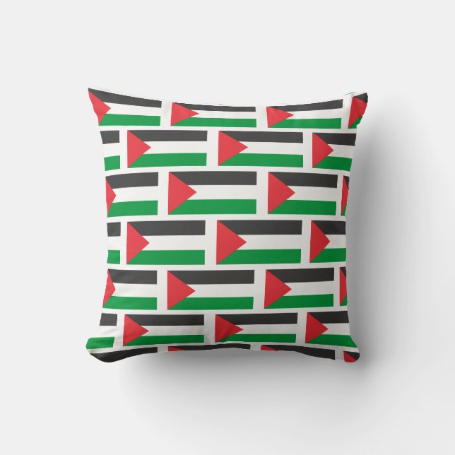 Coussin Drapeau palestinien Libérez la Palestine customisé (Recto)