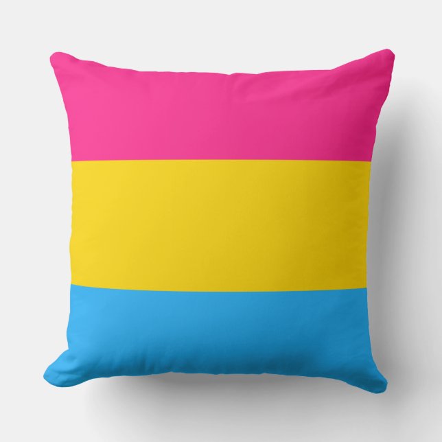 Coussin Drapeau Pansexuel (Recto)