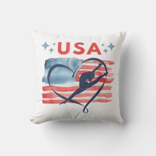 Coussin Drapeau patriotique américain Gymnastique Design p