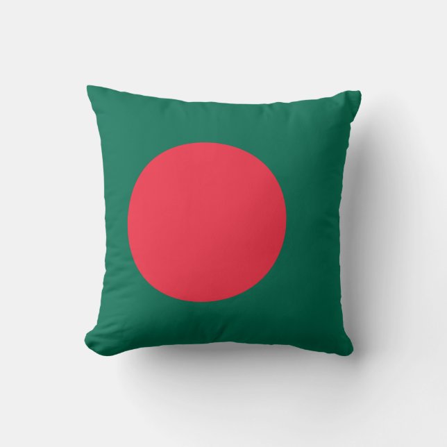Coussin Drapeau patriotique bangladais (Recto)