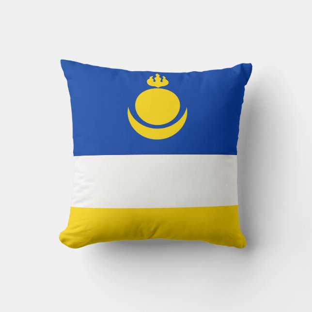 Coussin Drapeau patriotique de Bouriatie (Recto)
