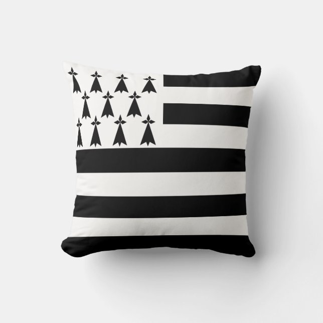 Coussin Drapeau patriotique de Bretagne (Recto)