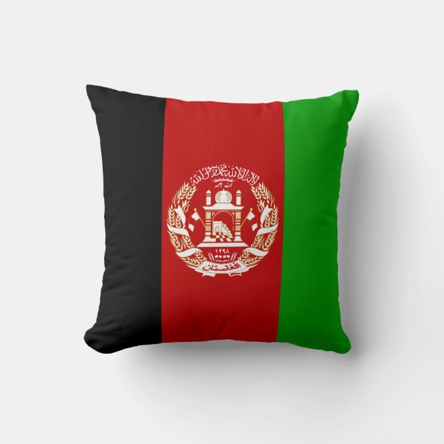 Coussin Drapeau patriotique de l'Afghanistan (Recto)