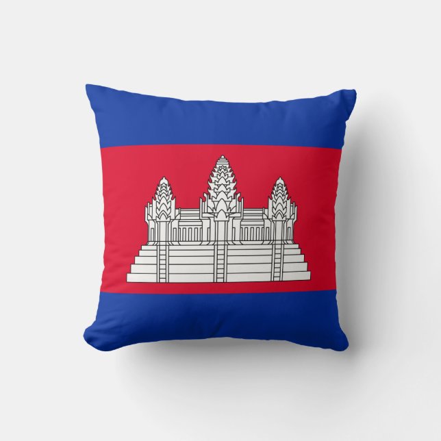 Coussin Drapeau patriotique du Cambodge (Recto)
