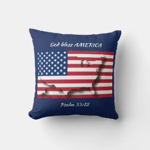 Coussin DRAPEAU Patriotique USA AMÉRICAIN