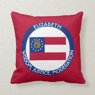 Coussin Drapeau personnalisé par état de pêche de la