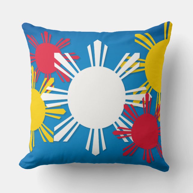 Coussin Drapeau philippin patriotique Sun Pinoy (Recto)