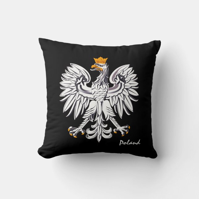Coussin Drapeau polonais & Aigle, Pologne mode voyage / sp (Recto)