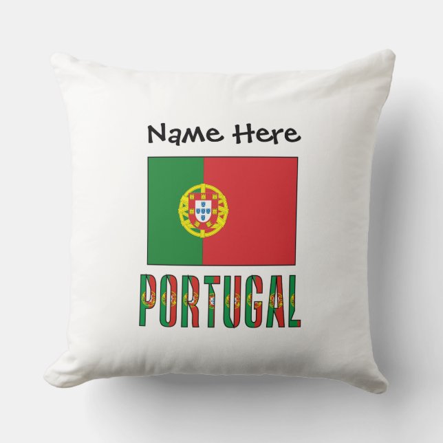 Coussin Drapeau portugais personnalisé  (Recto)