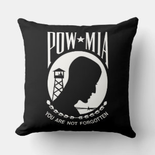 Coussin Drapeau POW MIA : Soldats disparus de la guerre du