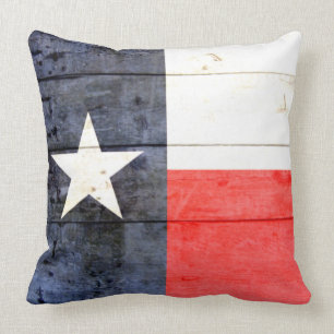 Coussin Drapeau rustique du Texas