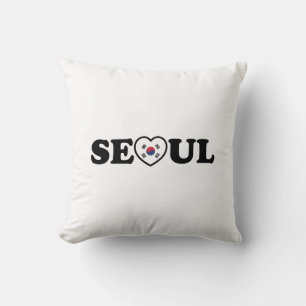Coussin Drapeau Seoul Love Heart Taegeukgi