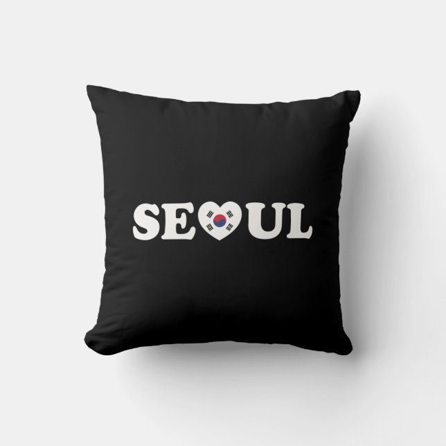 Coussin Drapeau Seoul Love Heart Taegeukgi (Recto)