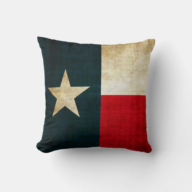Coussin Drapeau solitaire d'étoile de patriotique rustique (Recto)