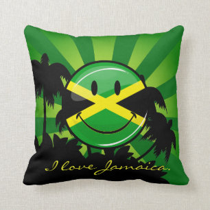 Coussin Drapeau souriant jamaïcain