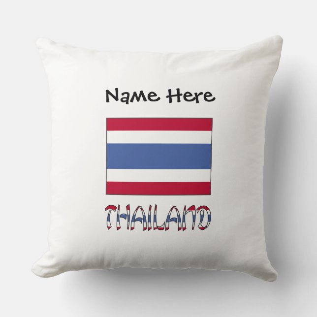 Coussin Drapeau thaïlandais personnalisé Thailand  (Recto)