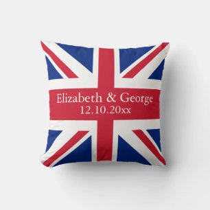 Coussin Drapeau Union Jack britannique Mariage personnalis