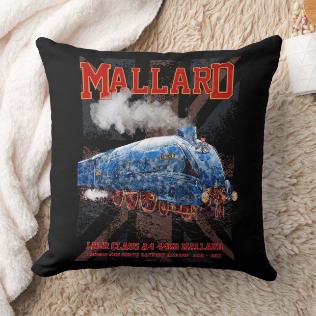 Coussin Drapeau Union Jack de la locomotive Mallard Classe (Couverture)