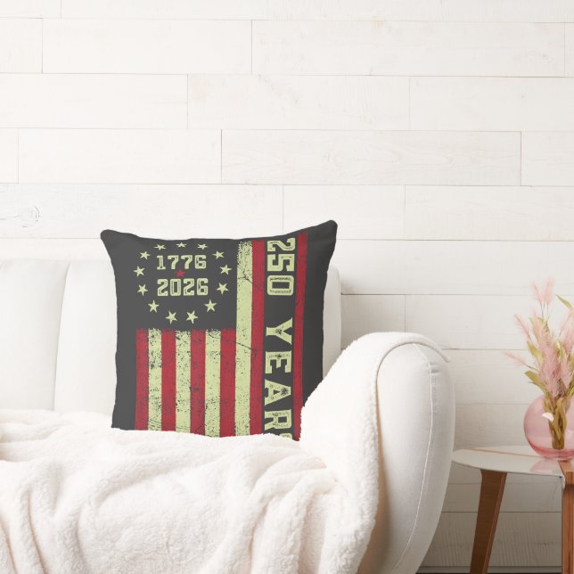 Coussin Drapeau USA 250e anniversaire (Canapé)