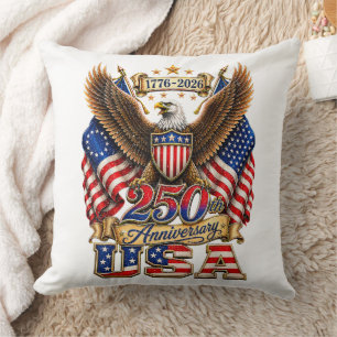 Coussin Drapeau USA 250e anniversaire 250 ans d'Amérique