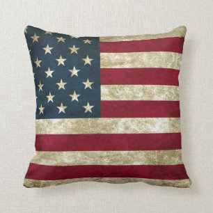 Coussin Drapeau USA Grunge