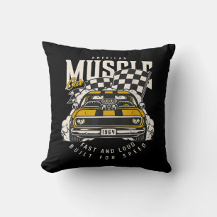 Coussin Drapeau vintage American Muscle Car Racing
