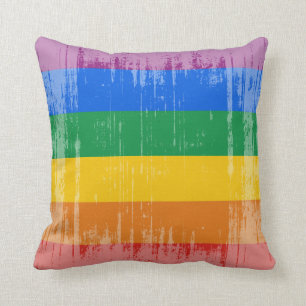 Coussin Drapeau vintage de gay pride