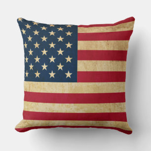 Coussin Drapeau vintage patriotique américain