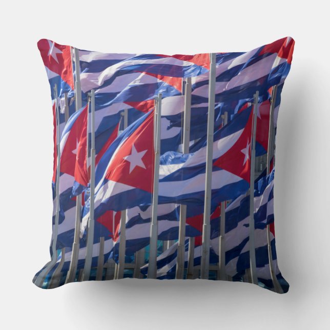 Coussin Drapeaux cubains, La Havane, Cuba (Recto)