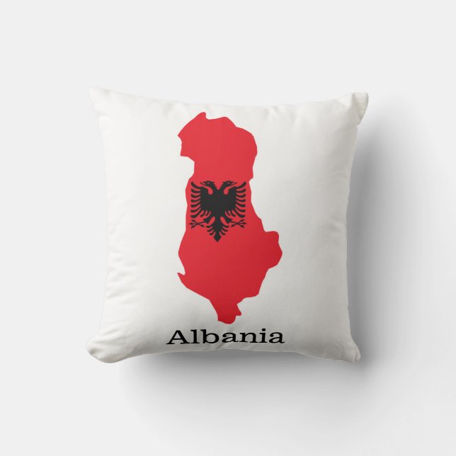 Coussin Drapeaux et pays Albanie (Recto)