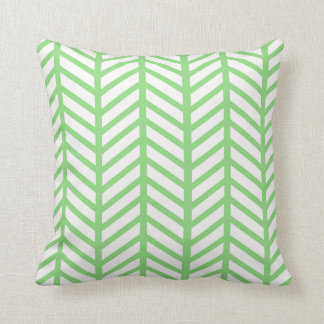 Coussin Draps de Chevron vert brillant