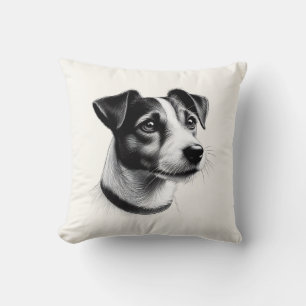 Coussin Drawing of Jack Russell Terrier