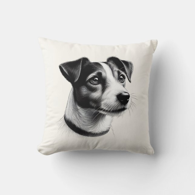 Coussin Drawing of Jack Russell Terrier (Recto)